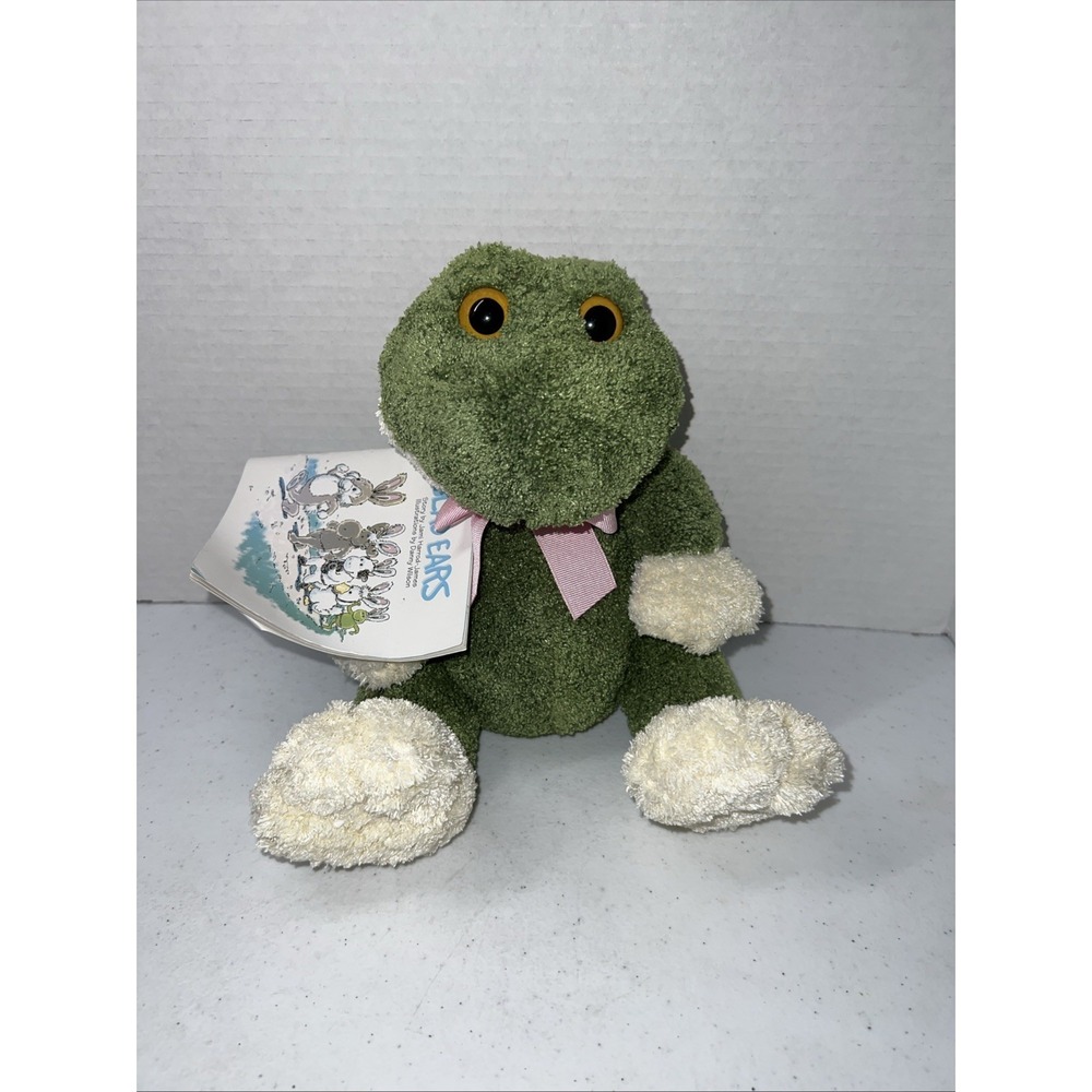 Animal Adventure 7" Plush Frog Missing Bunny Ears Stuffed Glad Ears Easter